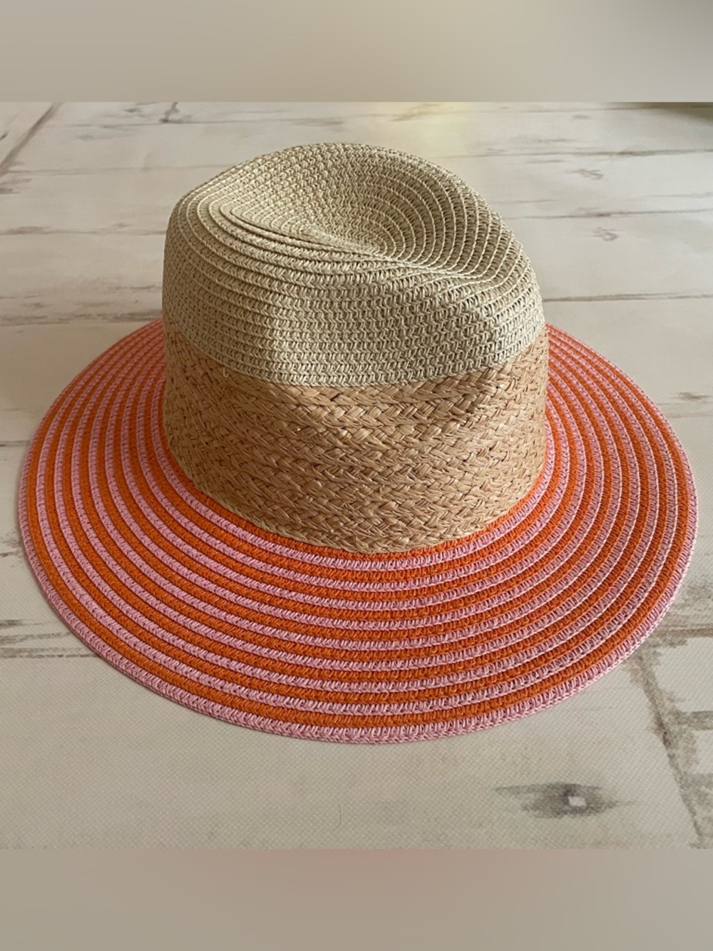 Shiraleah Armida Hat Bright Pink and Orange